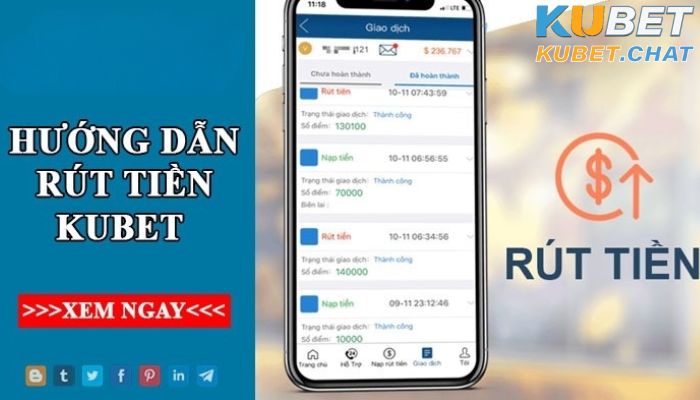 Hướng dẫn rút tiền Kubet